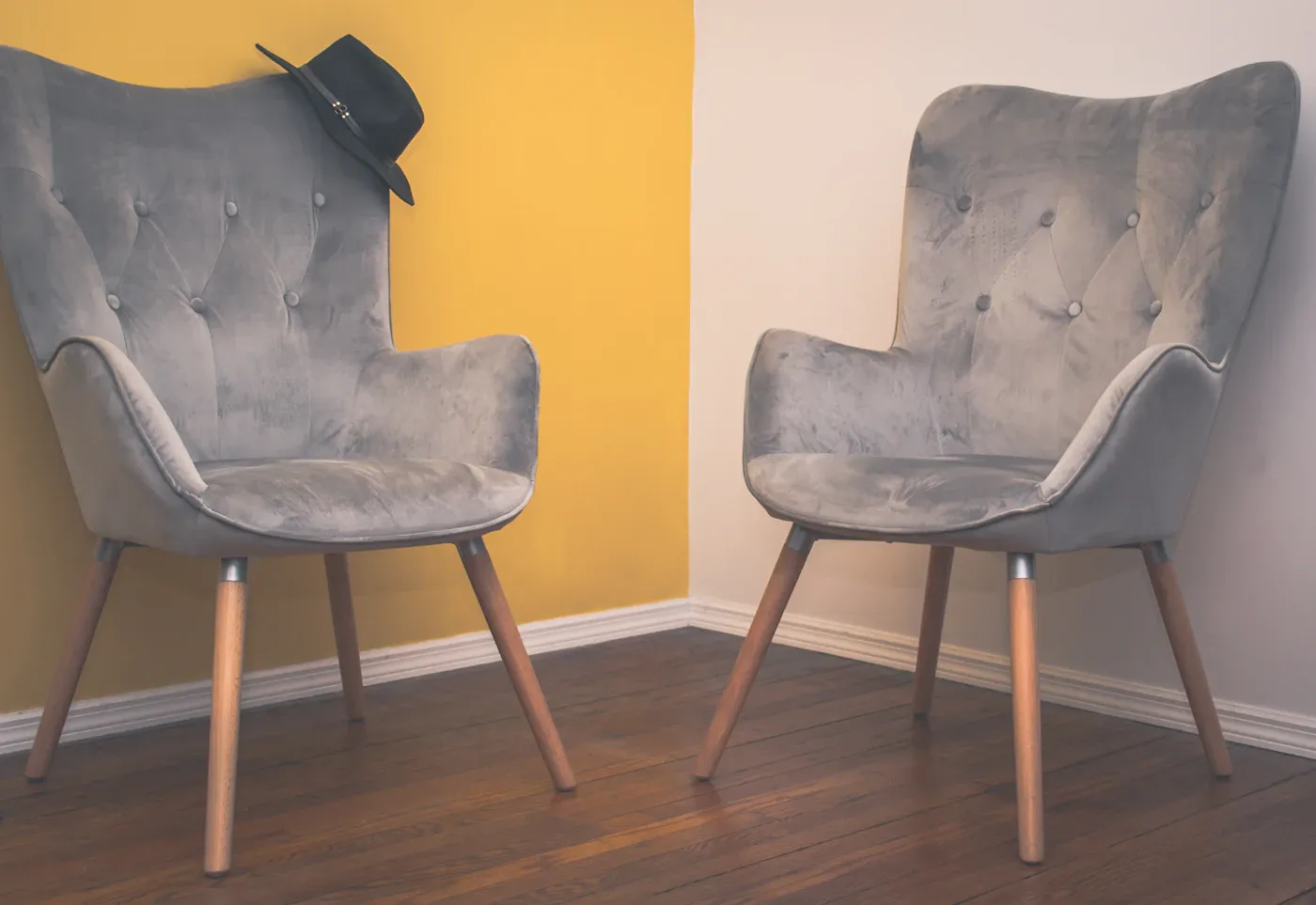 Counselling Services Two armchairs facing each other, individual counselling