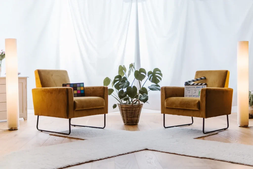 What to Expect in Your First Therapy Session Two armchairs in a bright, calm room ready for a first therapy session